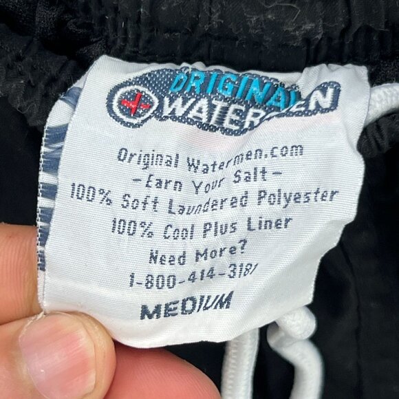 Vintage Original Waterman Shorts Mens Medium M Black Drawstring Outdoor Cotton - Picture 5 of 8